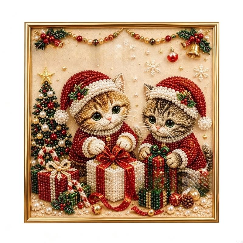Holiday Cats Pearls Art Craft  - Art Craft Cat ulasan dan harga