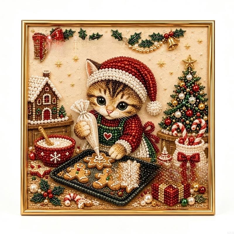 Holiday Cats Pearls Art Craft  - Art Craft Cat ulasan dan harga