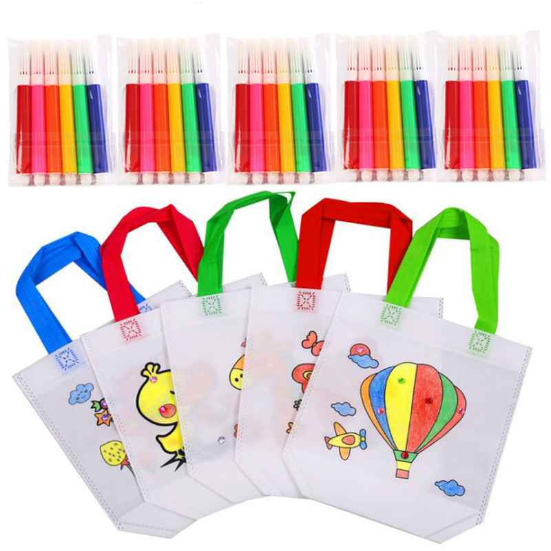 5 Sets DIY Graffiti Bag with M - Art Craft Notebook ulasan dan harga