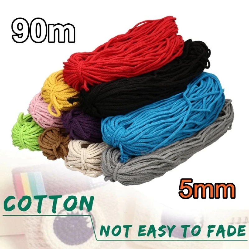 21 Colors 5mm 90M Cotton Macra - Macrame Cord Cotton ulasan dan harga