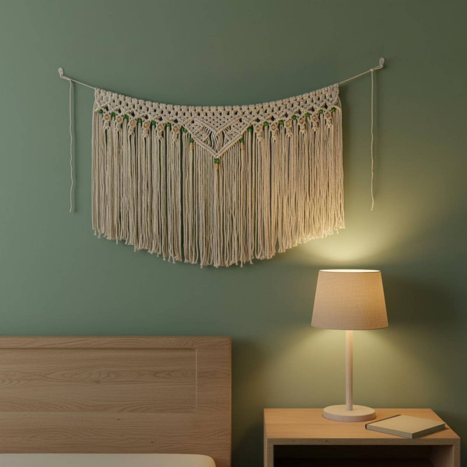 Tassel Wall Hanging Decorative - Macrame Cord Cotton ulasan dan harga