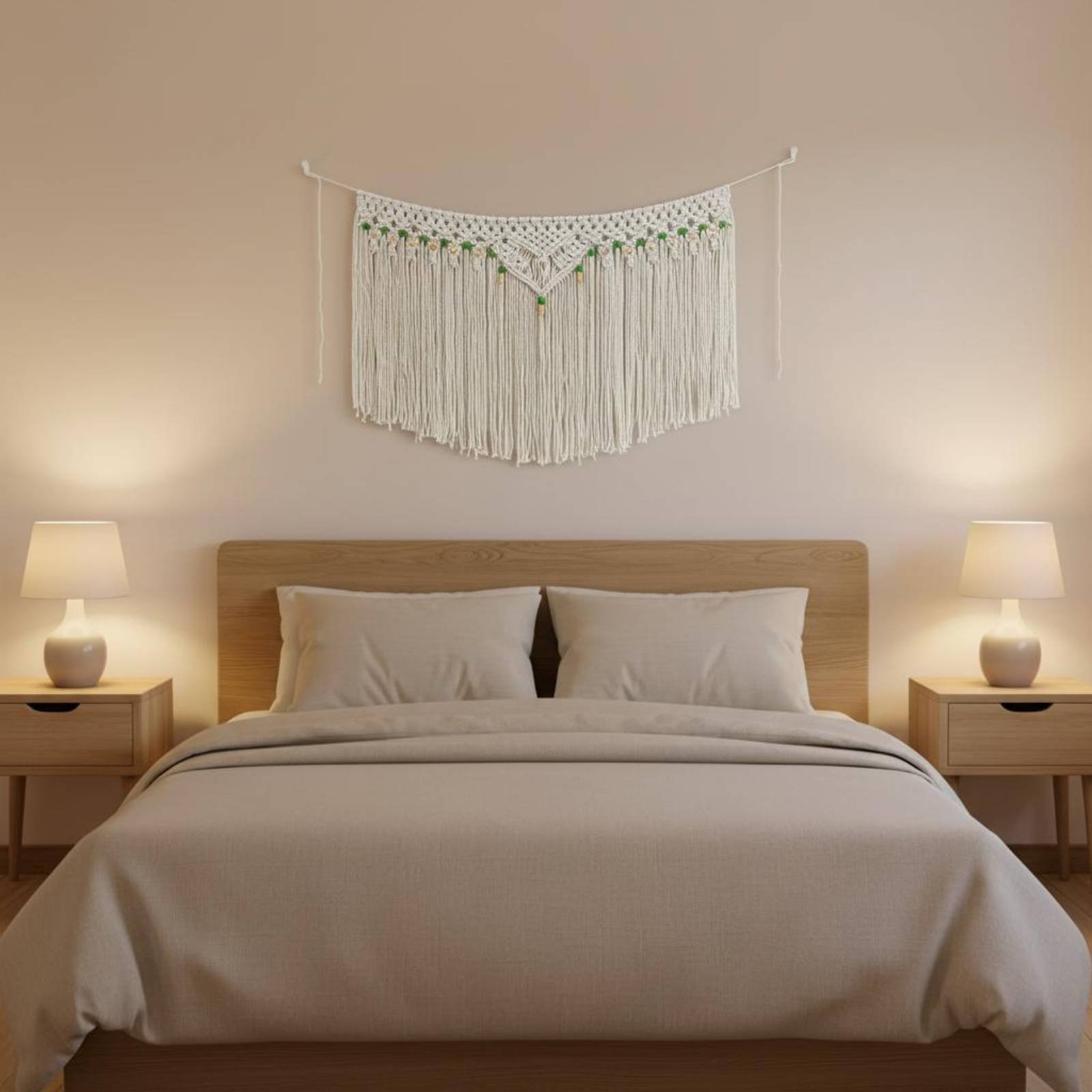 Tassel Wall Hanging Decorative - Macrame Cord Cotton ulasan dan harga
