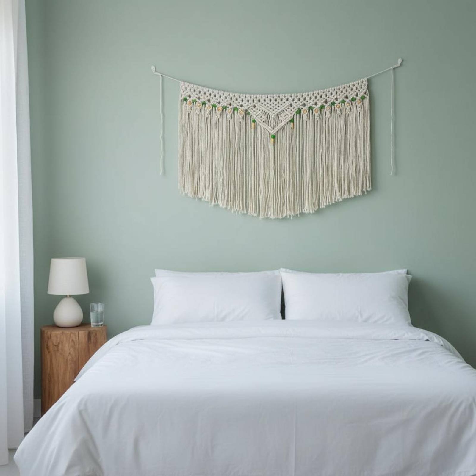 Tassel Wall Hanging Decorative - Macrame Cord Cotton ulasan dan harga