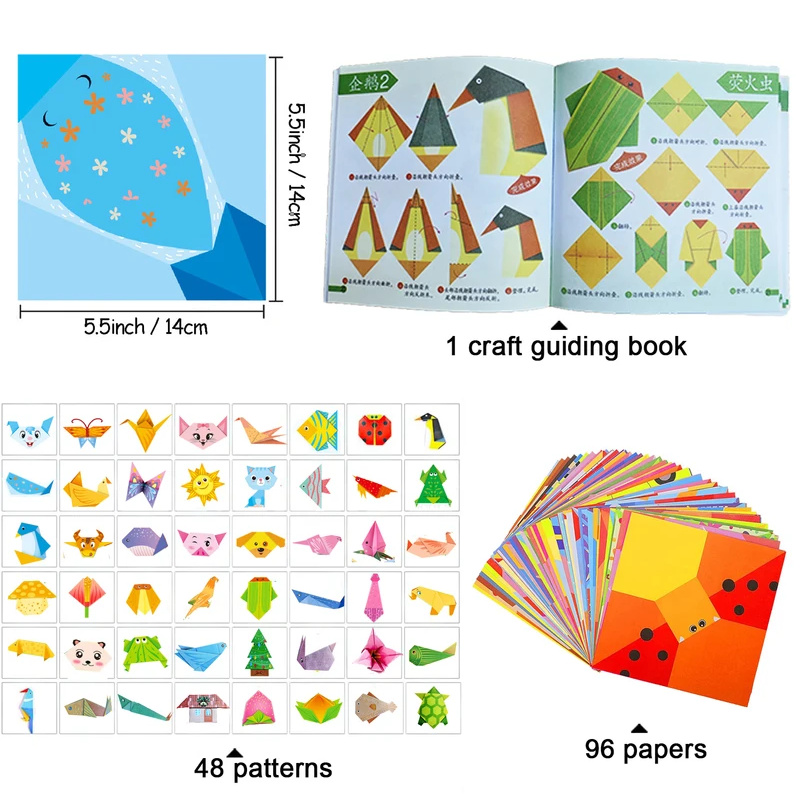 Origami Kit with 30/96 Sheets  - Art And Craft Nature ulasan dan harga
