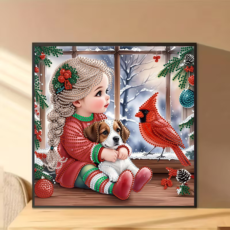 Winter Girl and Dog Diamond Pa - Art Craft Girl ulasan dan harga
