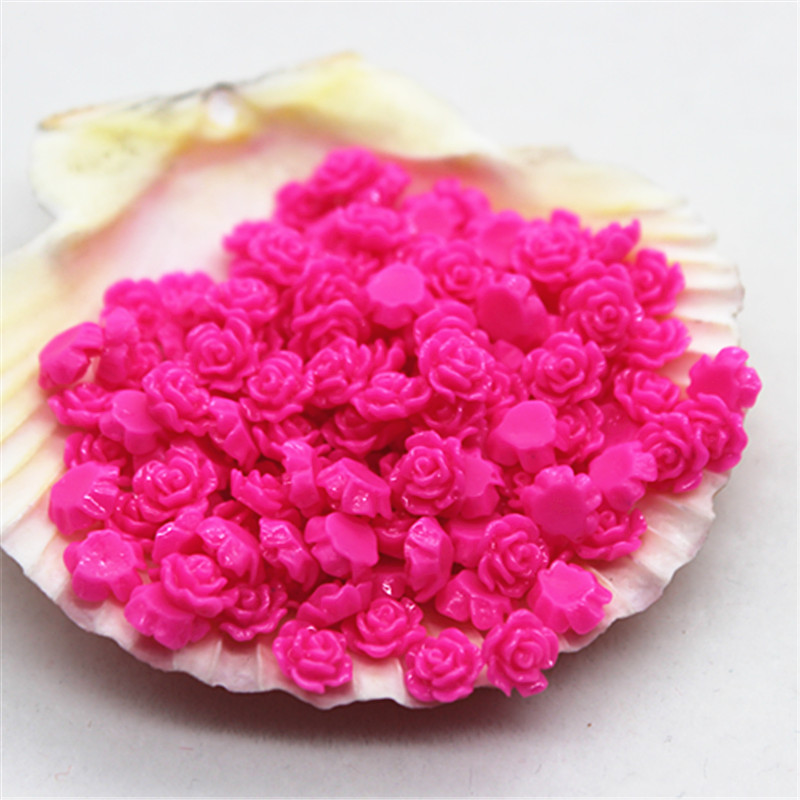 100pcs 6mm Resin Mini Rose Flo - Art Craft Rose ulasan dan harga