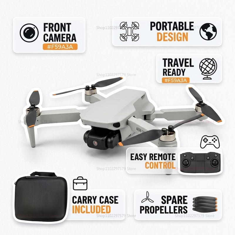 2026 New RC Drones Aeri100 Wit - Art Craft Optical ulasan dan harga