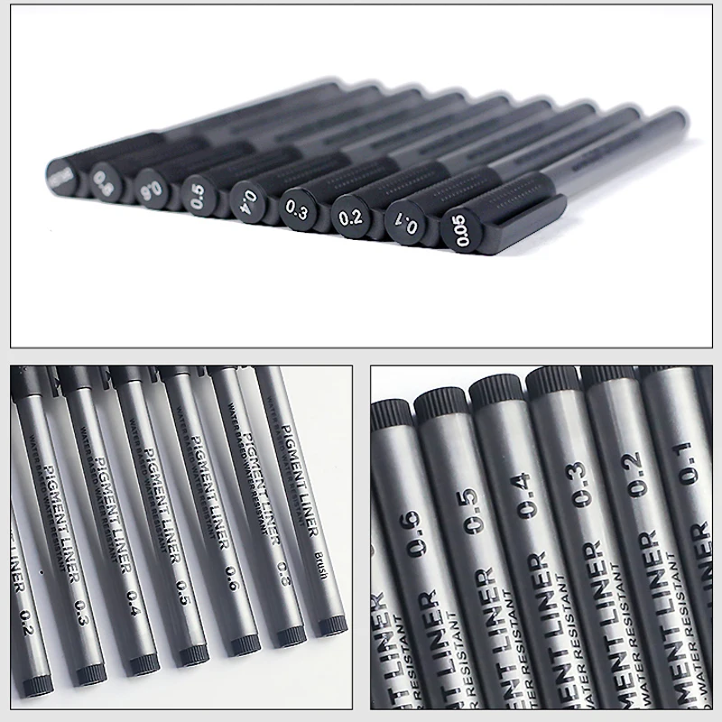 9Pcs/set Pigment Liner Micron  - Calligraphy Pen Set ulasan dan harga