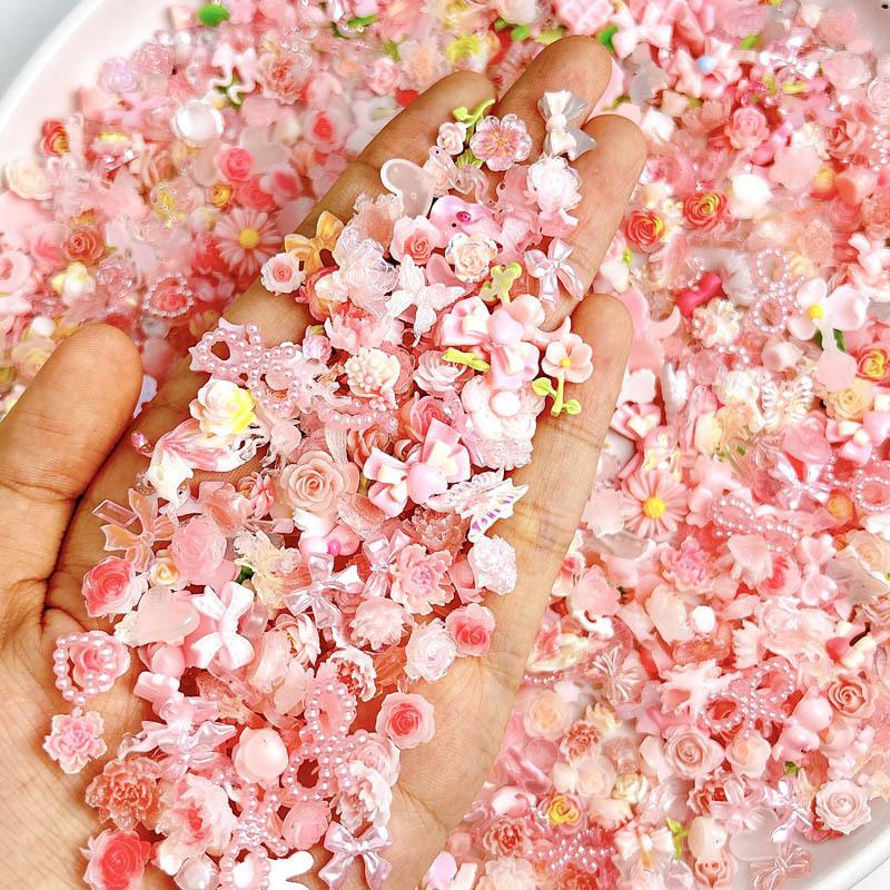 Random Mixed Sweet Pink Bow Na - Art Craft Rose ulasan dan harga
