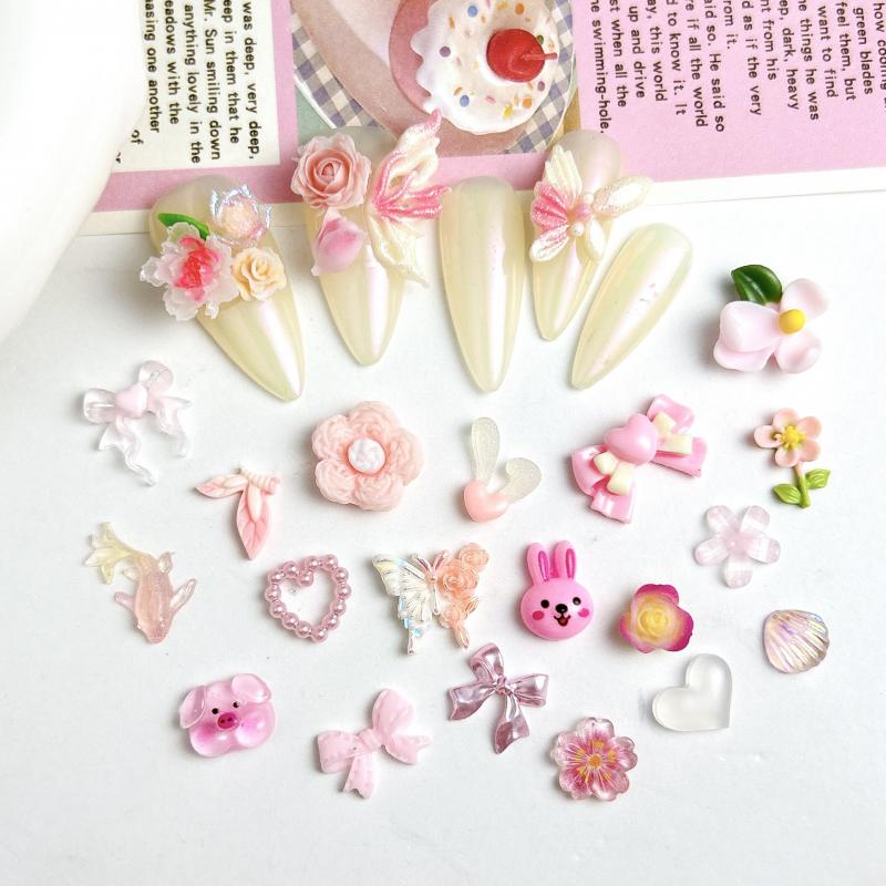 Random Mixed Sweet Pink Bow Na - Art Craft Rose ulasan dan harga