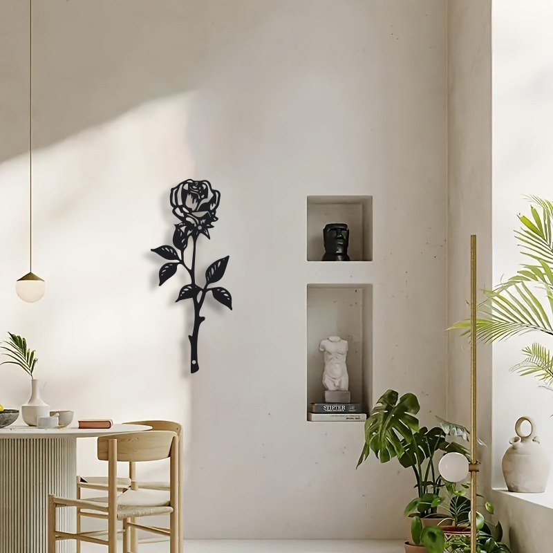 1pc Metal  Art Deco Rose Wall  - Art Craft Rose ulasan dan harga