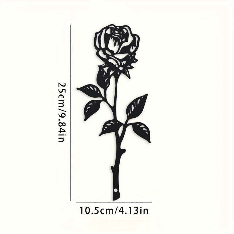 1pc Metal  Art Deco Rose Wall  - Art Craft Rose ulasan dan harga