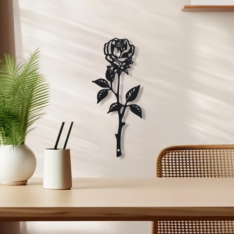 1pc Metal  Art Deco Rose Wall  - Art Craft Rose ulasan dan harga