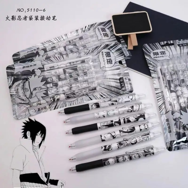 Naruto 6Pcs/set Gel Pen Anime  - Calligraphy Pen Set ulasan dan harga