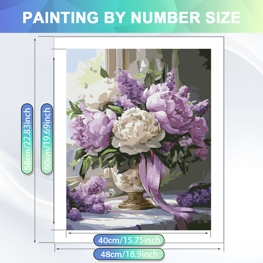 HUACAN Painting By Numbers Adu - Art Craft Rose ulasan dan harga