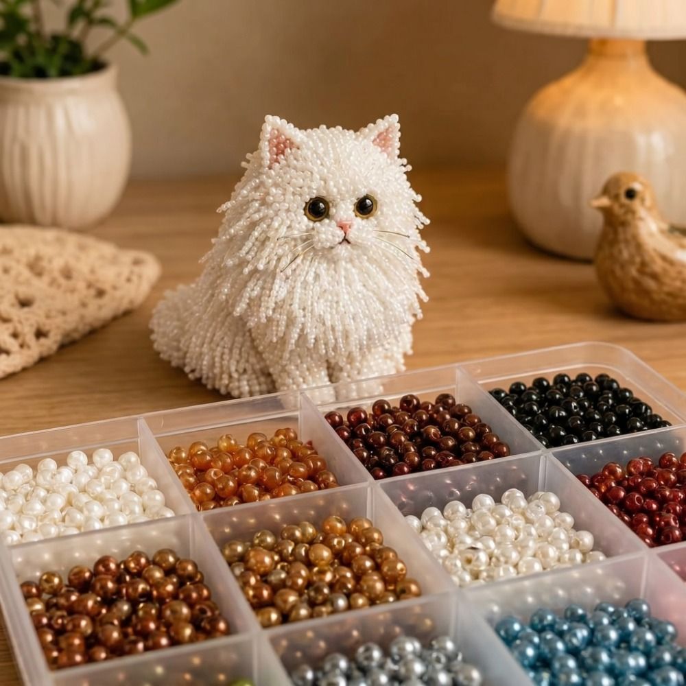 Handmade DIY Animal Bead Embro - Art Craft Cat ulasan dan harga