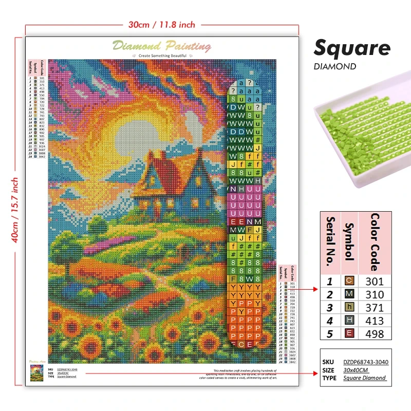 5D DIY Diamond Painting Kit Ro - Art Craft Rose ulasan dan harga