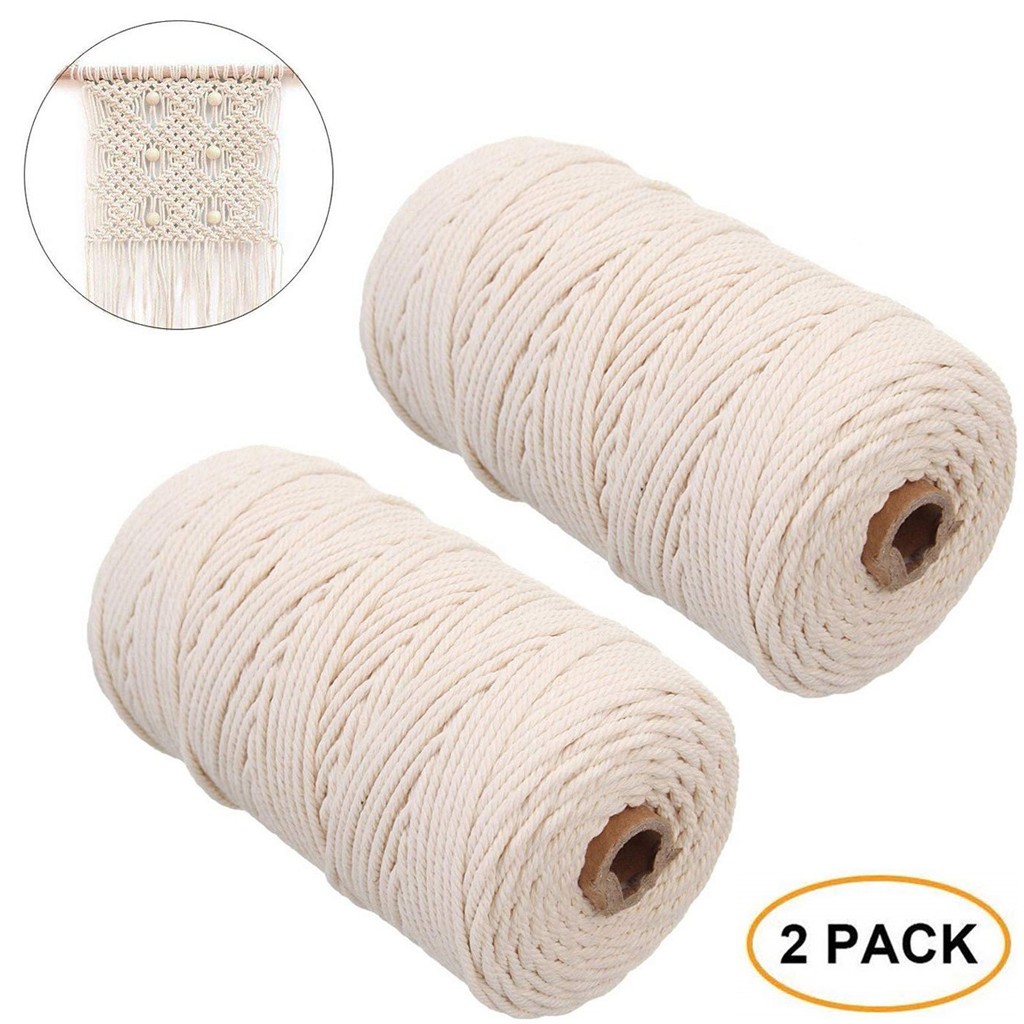 Macrame Rope 2mm 200M Natural  - Macrame Cord Cotton ulasan dan harga