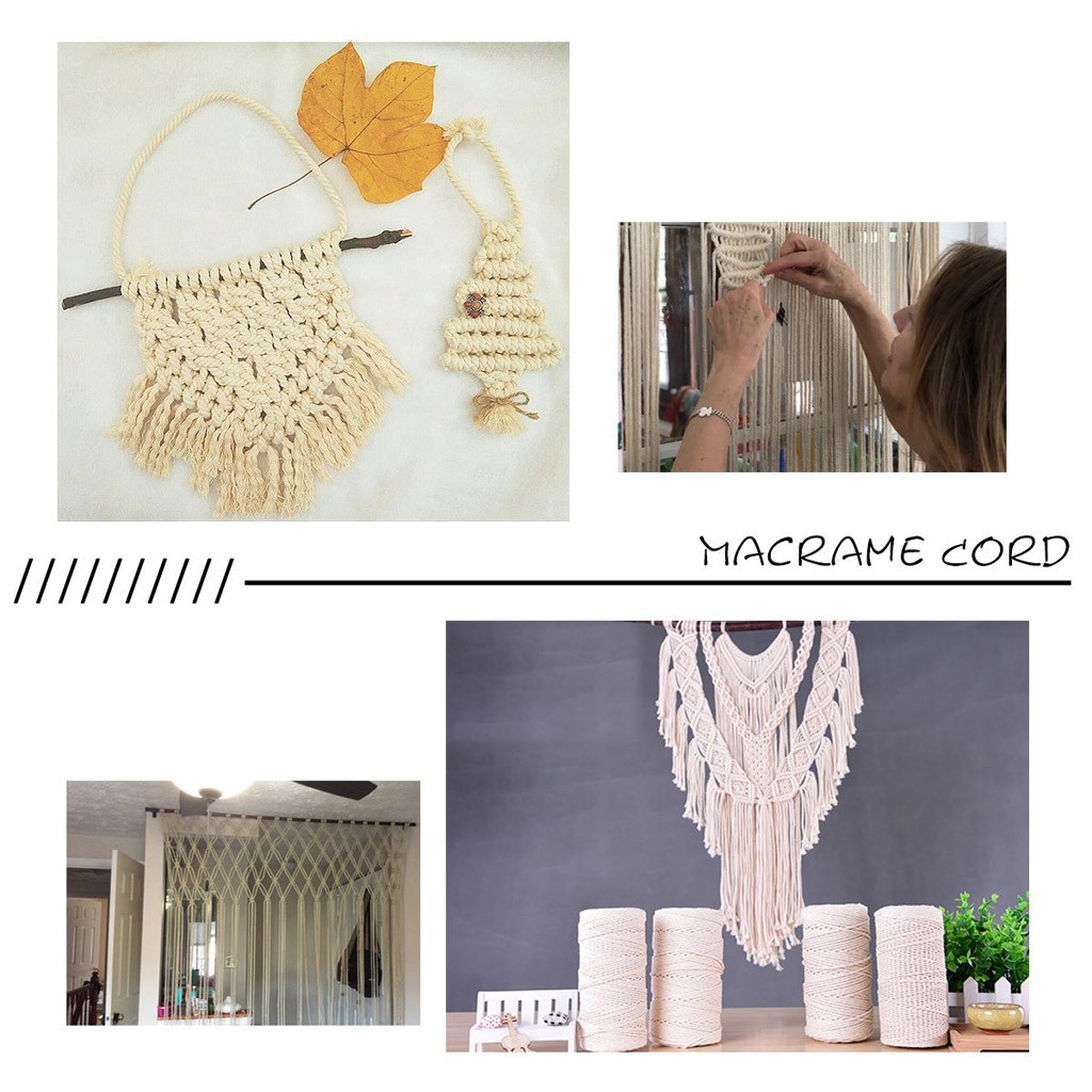 Macrame Rope 2mm 200M Natural  - Macrame Cord Cotton ulasan dan harga