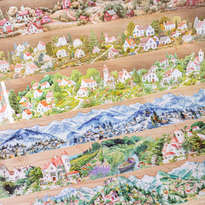 6 Rolls 6Cm×200Cm Village Them - Art Craft Notebook ulasan dan harga