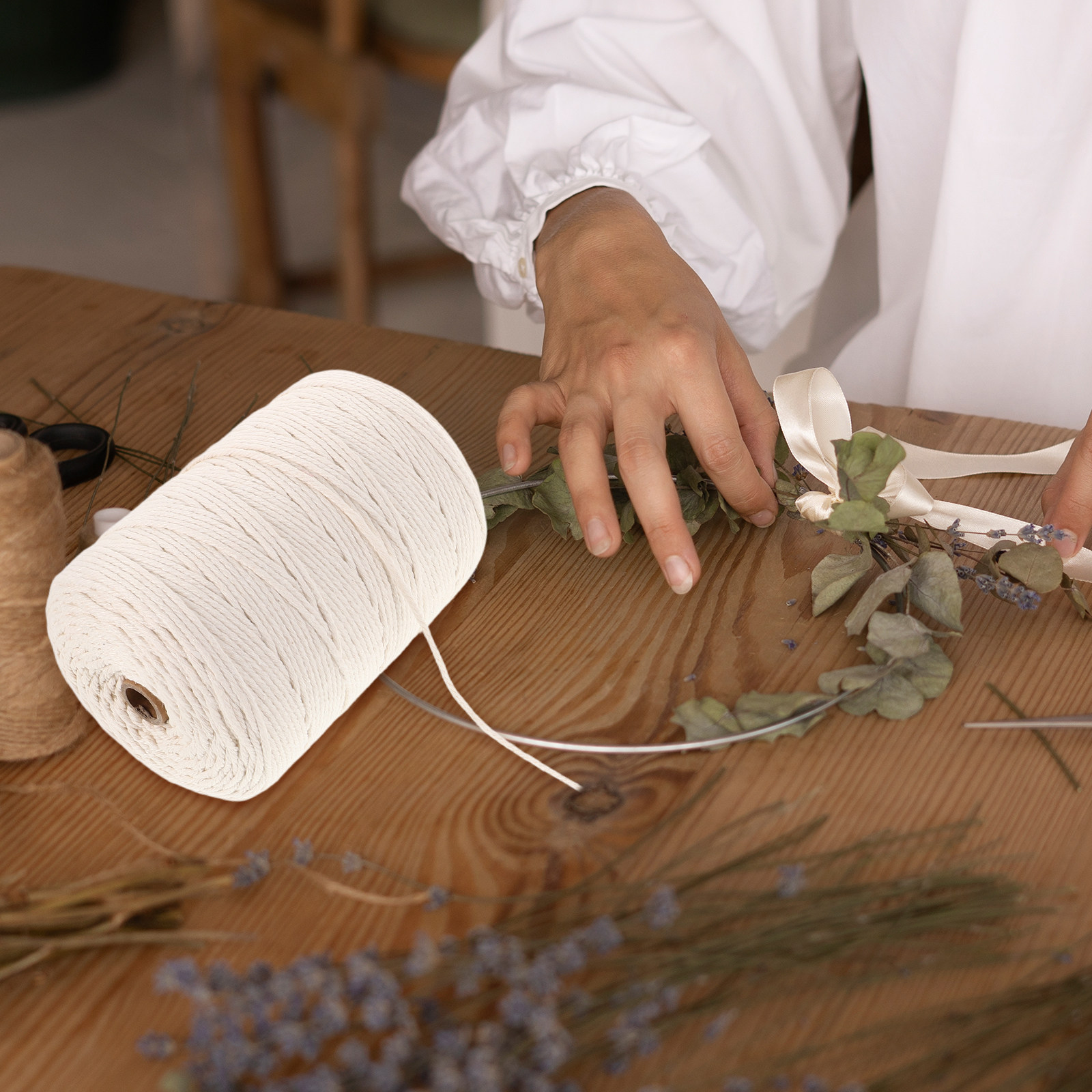 1 Roll Thick Soft Cotton Rope  - Macrame Cord Cotton ulasan dan harga