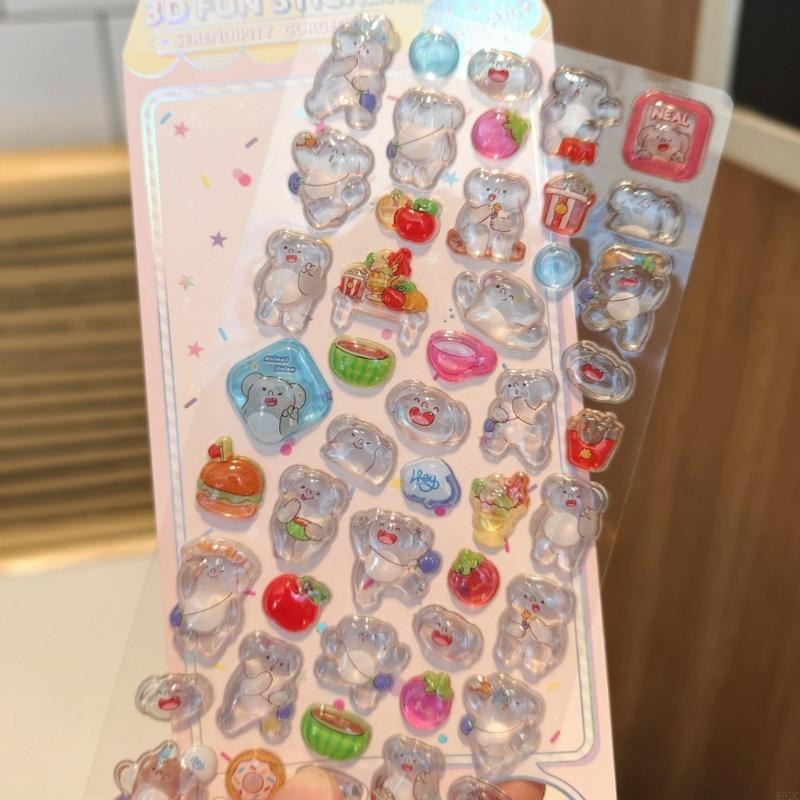 Embossed Animal Sticker Adhesi - Art Craft Notebook ulasan dan harga