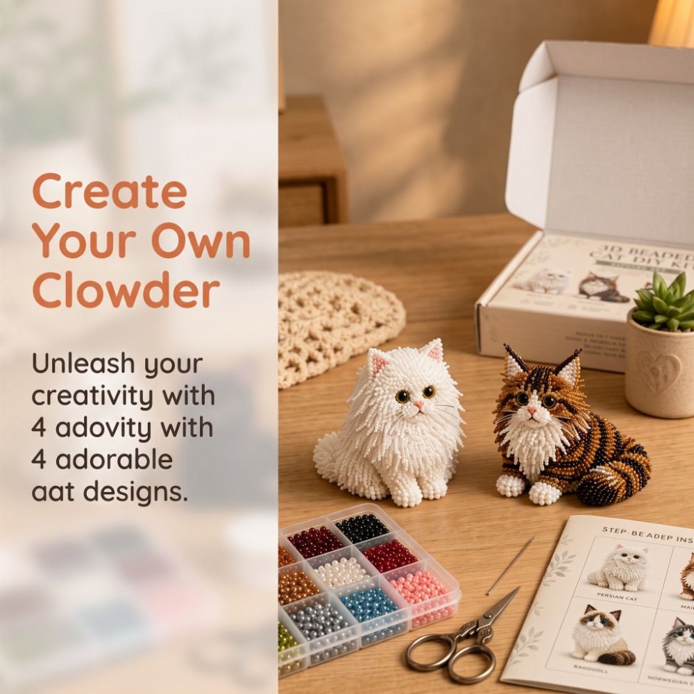 Handmade DIY Animal Bead Embro - Art Craft Cat ulasan dan harga