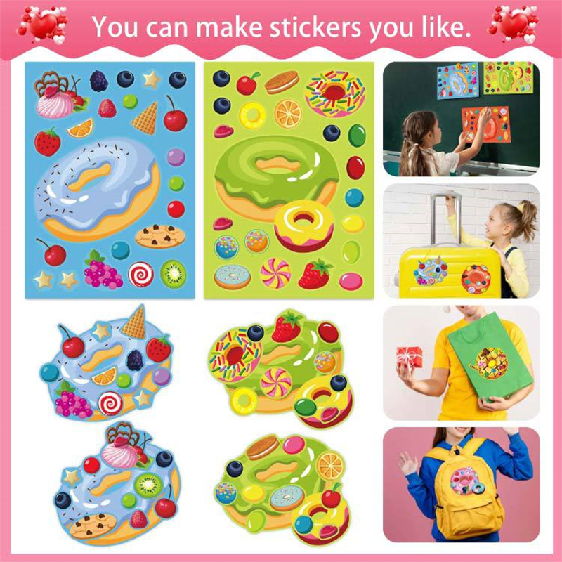 Make a Face Donut Stickers for - Art Craft 6 Year Old ulasan dan harga