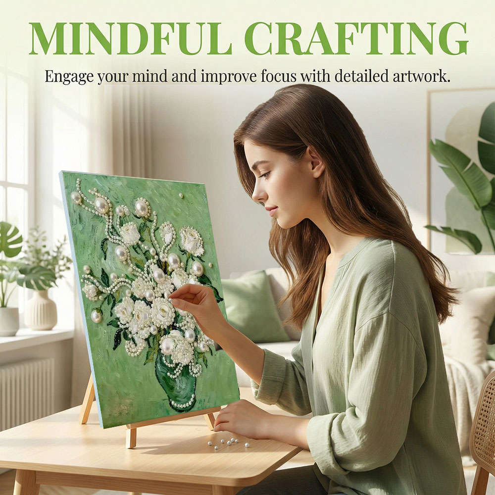 Huacan DIY Pearl Art Painting  - Art Craft Rose ulasan dan harga