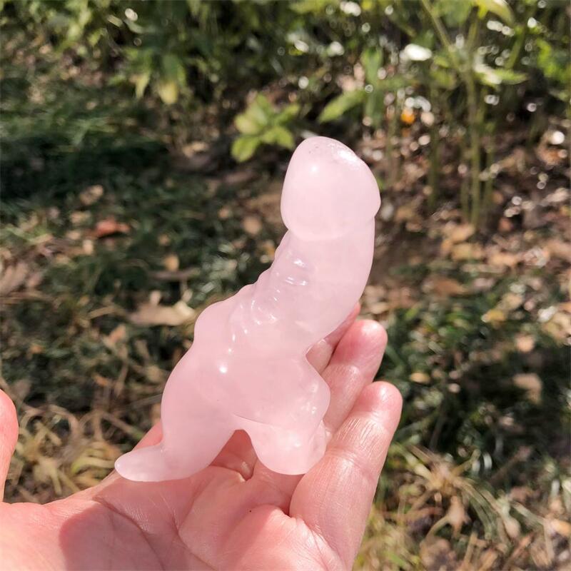 1PCS Natural Rose Quartz Carto - Art Craft Rose ulasan dan harga