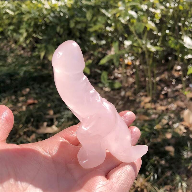 1PCS Natural Rose Quartz Carto - Art Craft Rose ulasan dan harga