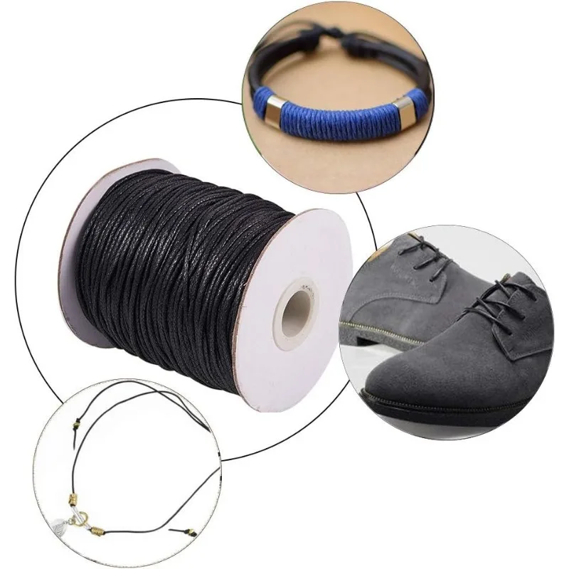 1Roll 100 Yards Waxed Cord Cot - Macrame Cord Cotton ulasan dan harga