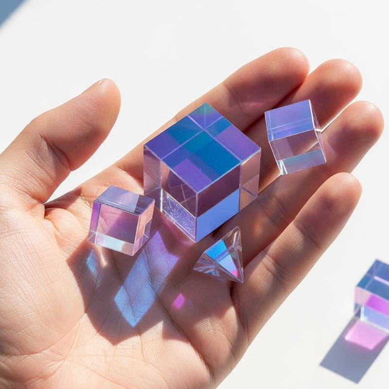 Mini K9 Crystal Prism Cube Opt - Art Craft Optical ulasan dan harga