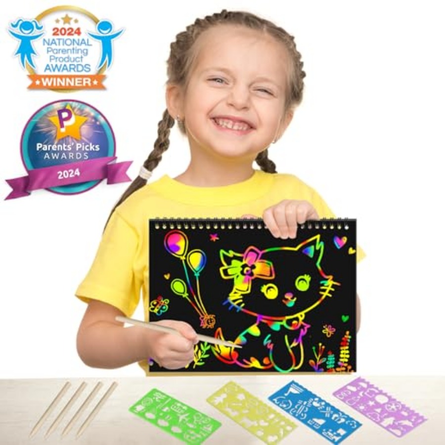 2 Pack Rainbow Scratch Paper N - Art Craft Notebook ulasan dan harga